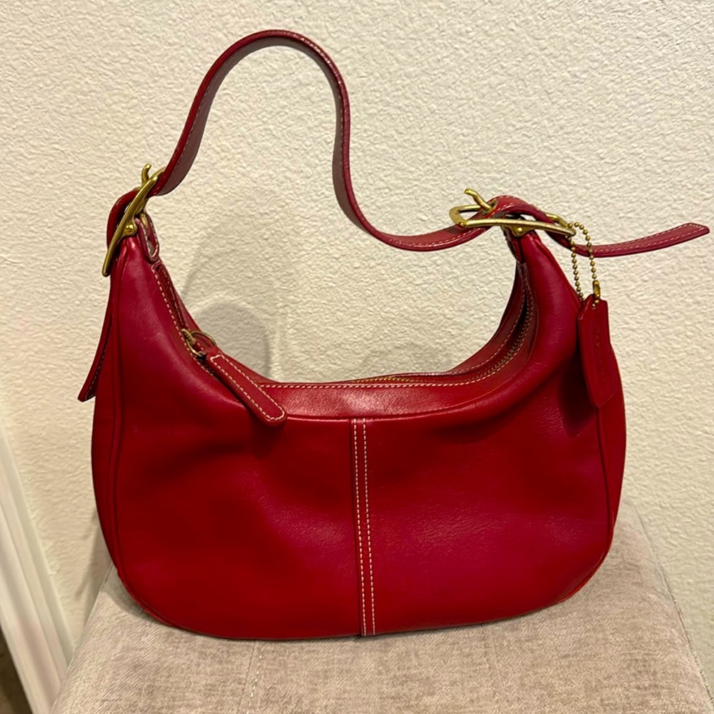 Red Coach Hobo Bag